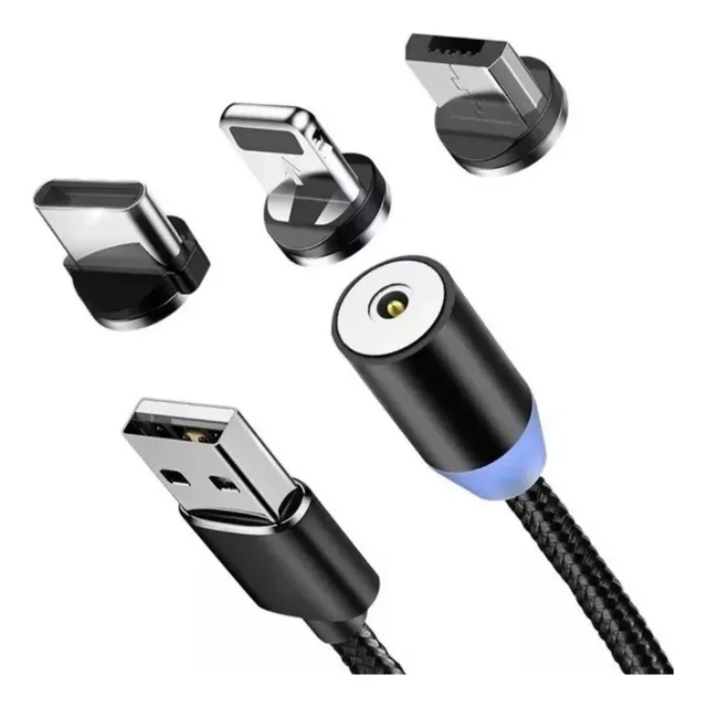 Cables Cargadores Imantados Para iPhone, Micro Y Tipo C 