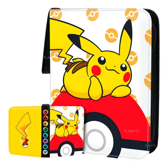 Album Porta Cartas Pokemon De Cuero Capacidad 400 Cartas