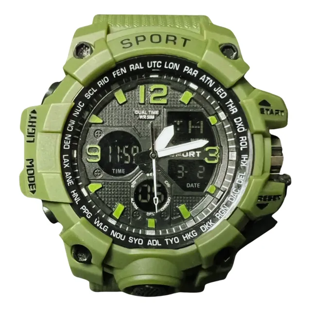 Reloj Deportivo Táctico Caballero, Verde Resistente Agua