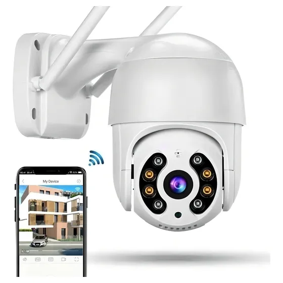 Câmera Ip A8 App Icsee Infravermelho Prova D'água Externa Wifi Hd 3 Cor Branco Mestri