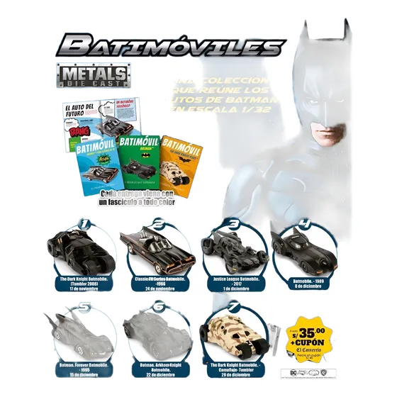 Coleccion Completa Batman - Batimoviles Esc 1:32 Del Comerci