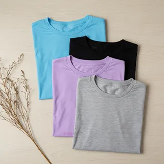 Kit 4 Camiseta Baby Look Feminina AlgodĂŁo Kit 4 Camiseta Baby Look Feminina AlgodĂŁo