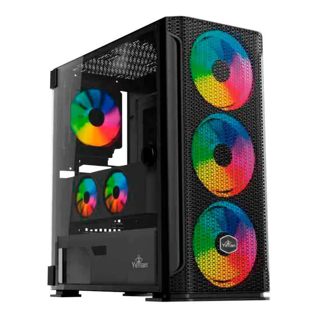 Gabinete Yeyian Ygh-49703 Hollow 2500 Atx/3vent/ Argb/mesh/u