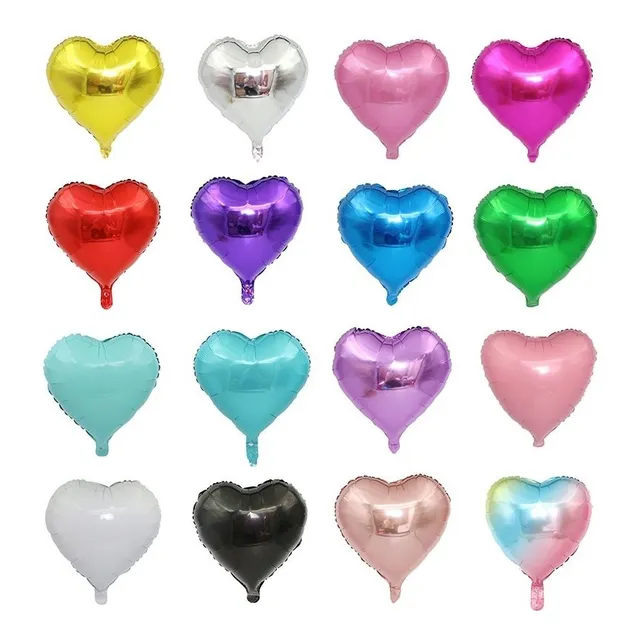 Globos Con Gas Helio De Aluminio Forma Corazón De 18   