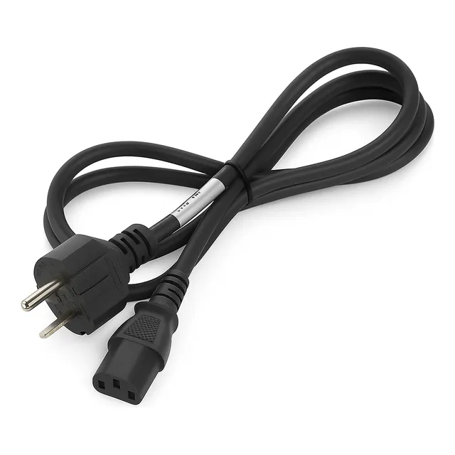 Cable Iec C13 A Enchufe Europeo 2p 6ft 10a 250v Volex Gris Negro