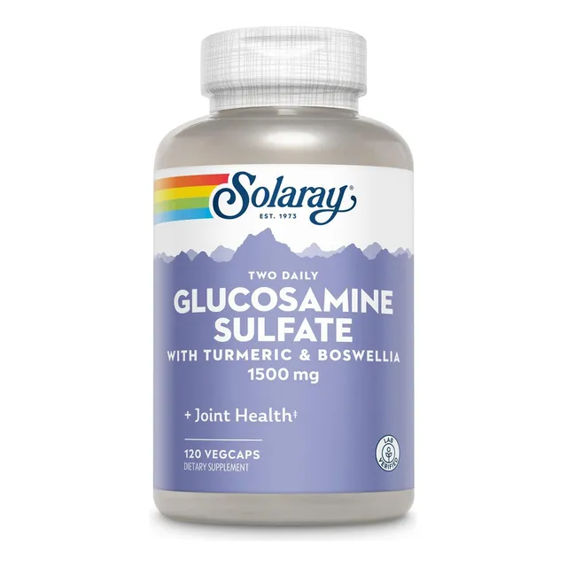 Solaray Sulfato De Glucosamina De 1500 Mg 120 Caps Sabor Sin Sabor