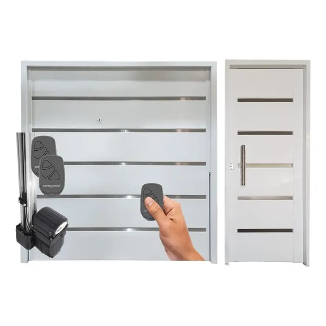 Portón Levadizo Eléctrico Y Puerta De Chapa Combo 255 X 205