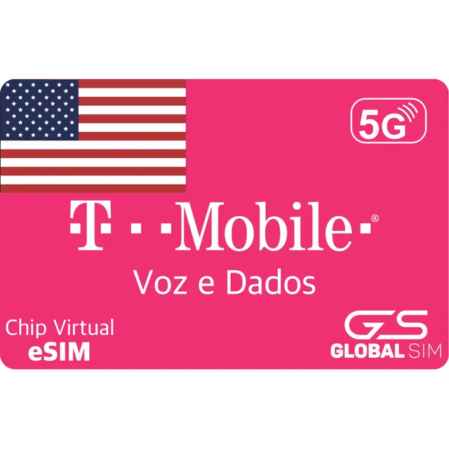 Esim - Estados Unidos - 12 Dias Internet 5g Chip - T-mobile