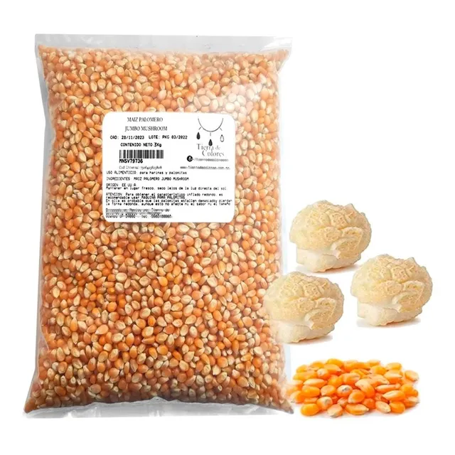 Maiz Palomero Mushroom Jumbo Palomitas O Pop Corn 3 Kg