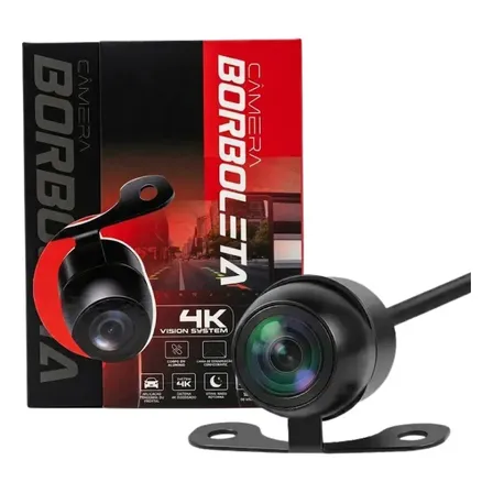 Câmera Ré Ou Frontal Automotiva Borboleta 4k Visão 180º Jr8