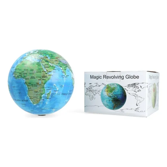 Globo Terráqueo Giratorio Con Luz 14cm