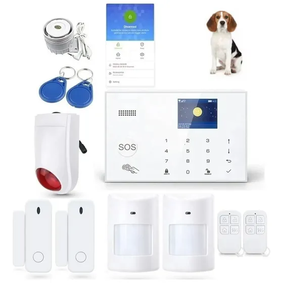 Kit Alarma Domiciliaria Inalambrica Sensores Anti Mascotas