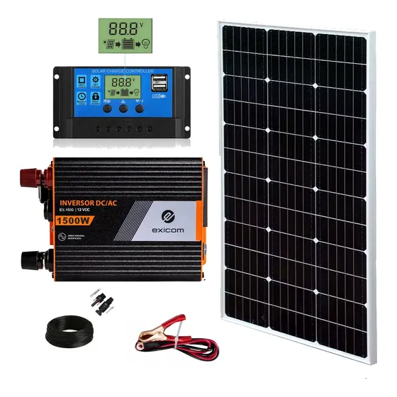 Kit Solar Panel Motorhome Casa Campo Chica Inv Bateria Mm7