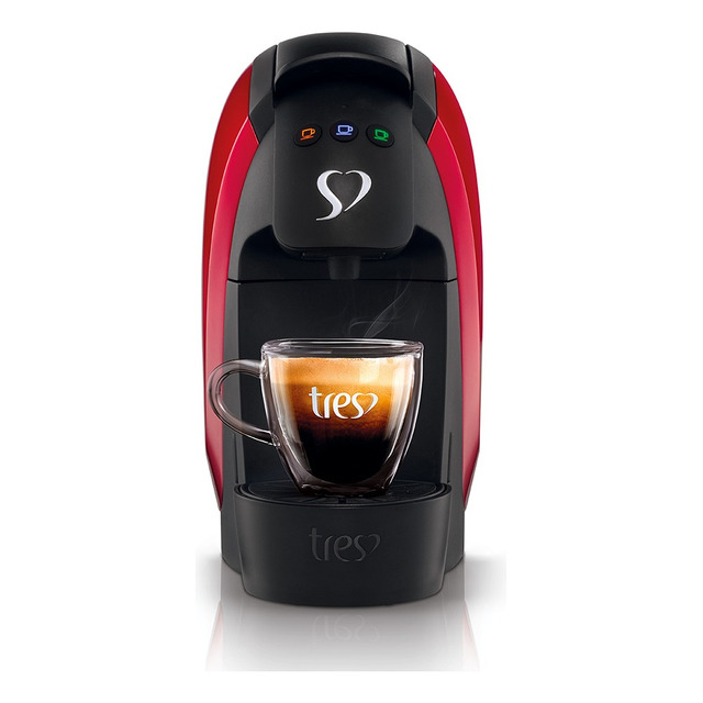 3 Corações Espresso Luna Cafeteira Automática Vermelha 127v 3 Corações Espresso Luna Cafeteira Automática Vermelha 127v