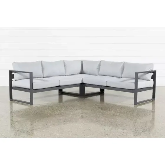 Sillon Esquinero Estilo Industrial Exterior Con Almohadones