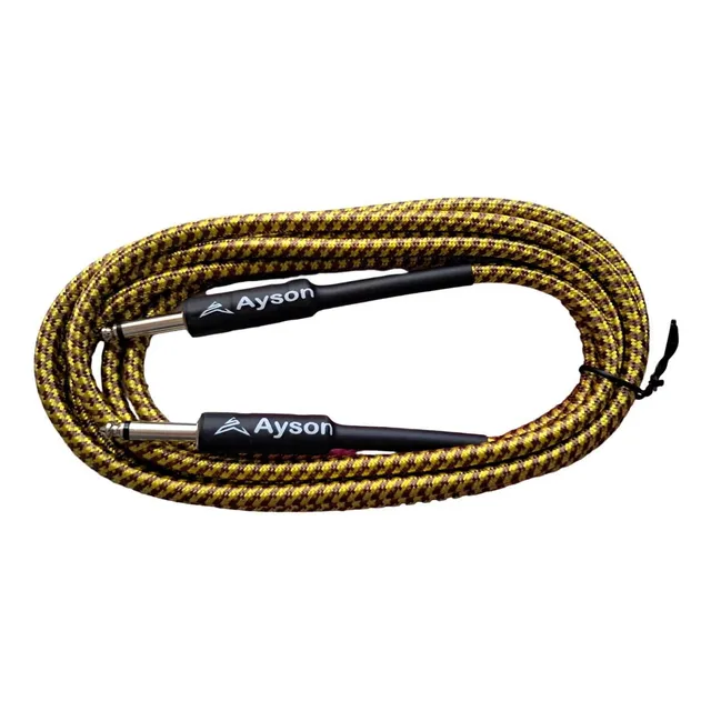 Cable De Línea Para Guitarra / Bajo Electrico En Tela 3m
