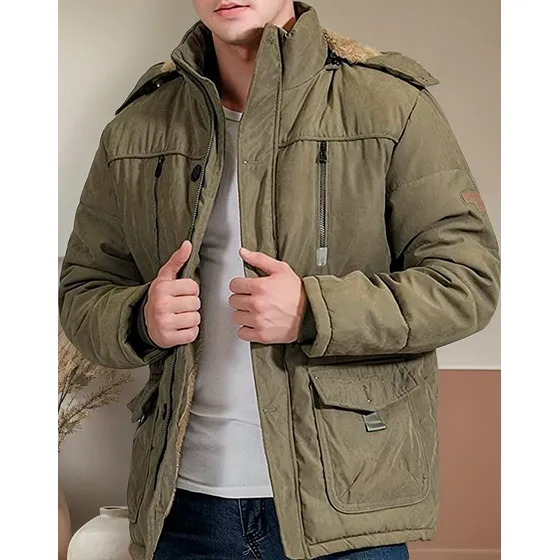 Chamarra Cazadora Hombre Para Invierno Con Peluche King B