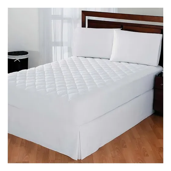 Protector Colchon Capitonado Cama Matrimonial Blanco Concord