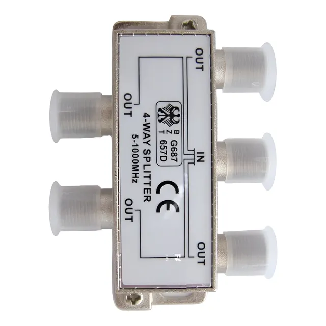 Splitter Distribuidor De Señal Coaxial 4 Vias Original