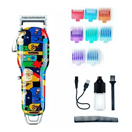 Máquina De Cortar Cabello Afeitar Recargable Kemei Max 2092