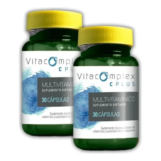 Pack 2 X 30u Probiotico Vegano Vitacomplex C Plus 7 Cepas