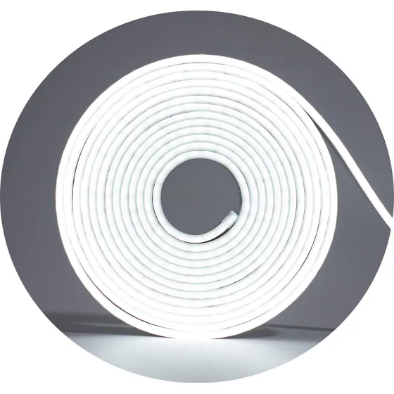 Mangueira Led 5 Metros Fita Neon Flexivel Silicone 12v Top Luz Branco-frio 127v/220v