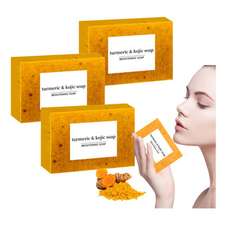 Jabón B, 3 Unidades, Limóny Cúrcuma, Limpieza Pro-funda A Jabón B, 3 Unidades, Limóny Cúrcuma, Limpieza Pro-funda A