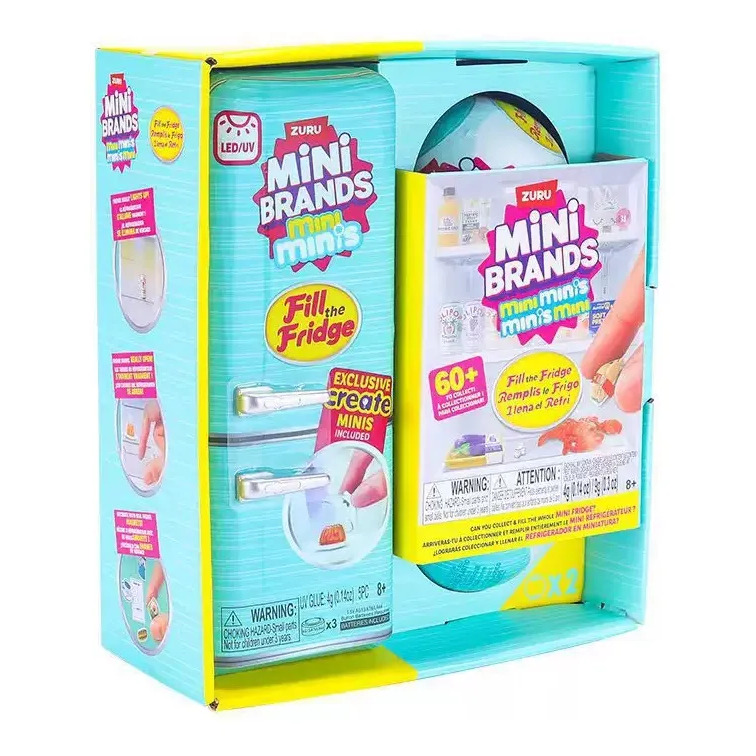 Mini Geladeira Brinquedo Zuru Mini Brands 2 Azul Mini Geladeira Brinquedo Zuru Mini Brands 2 Azul