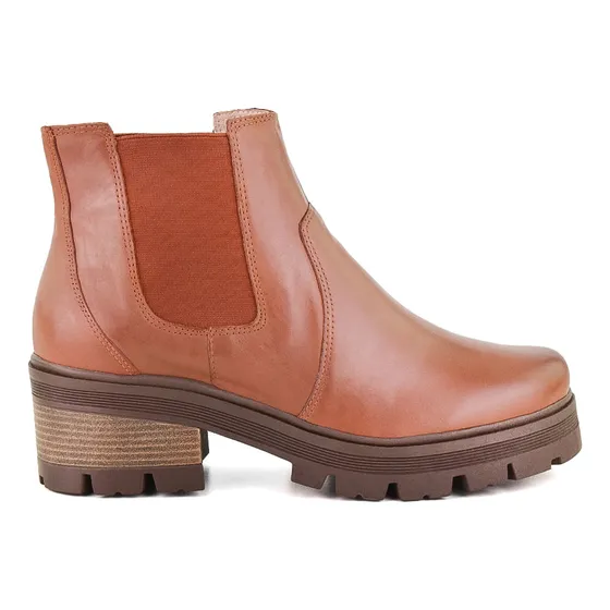Bota Casual Taco Bajo Marco Donatti Con Elástico Lateral