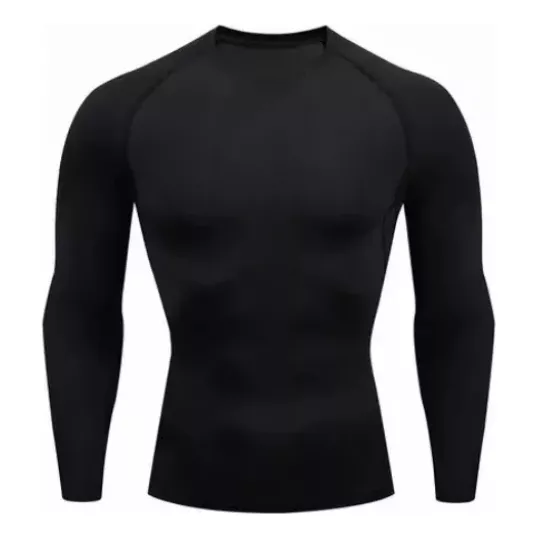Playera Licra Deportiva Correr Compresión Manga Larga