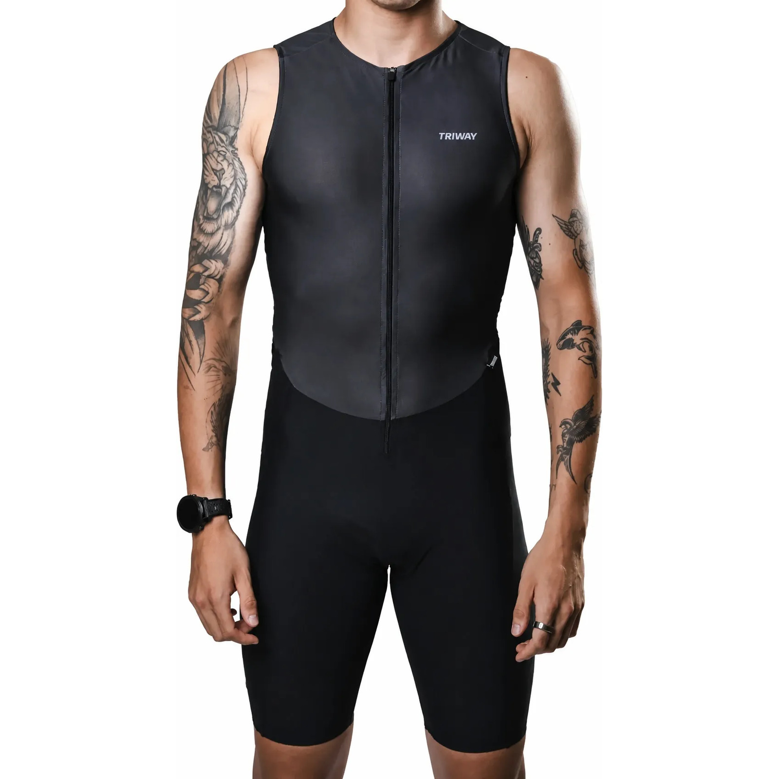 Macaquinho Triathlon Triway Sports Concept Black Regata Masc