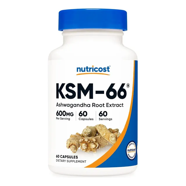 Nutricost Ksm 66 Ashwa Root Extract 600mg 60 Caps Sabor Sin Sabor
