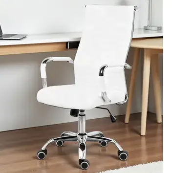 Silla de Oficina Ejecutiva Dyvan 358 Ergonómica con Ruedas Blanca