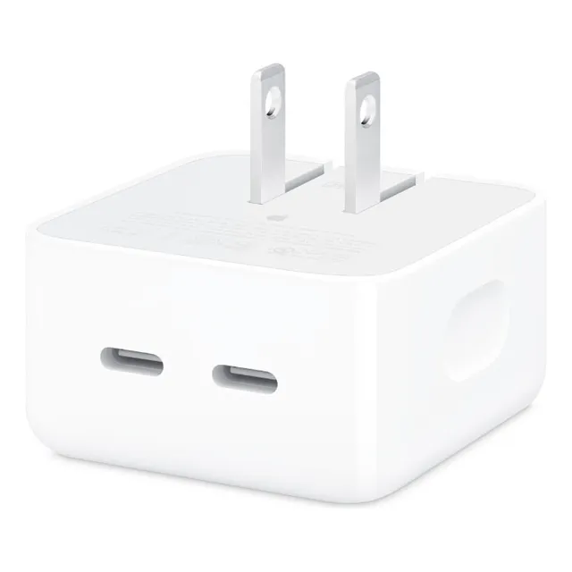 Adaptador Cargador Apple 35w Usb-c Dual iPad iPhone 15 16