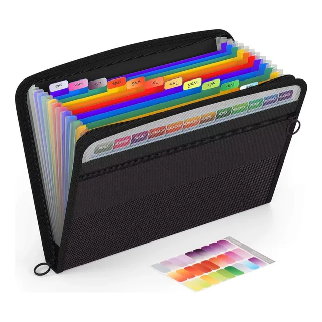 Carpeta Organizadora Zipper Type Con 13 Separadores