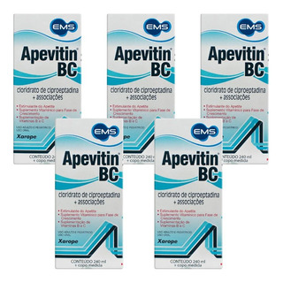 Kit Apevitin Bc Com 5 Unidades De 240ml Cada Sem Sabor Kit Apevitin Bc Com 5 Unidades De 240ml Cada Sem Sabor