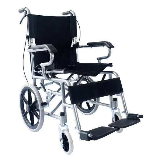 Silla De Ruedas Todo Terreno Infinity Para Traslado, Plegable, Color Negro, Con Respaldo Abatible, Con Frenos En Agarradera