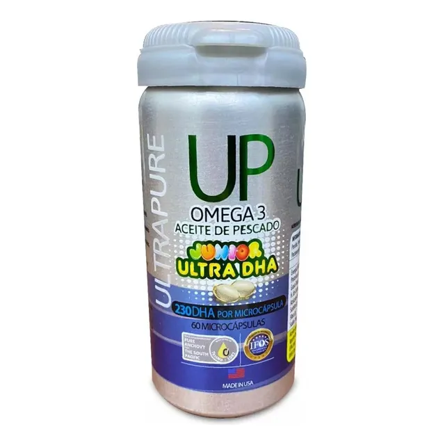 Omega 3 Up Junior Ultra Dha 60 Capsulas Ultrapure Newscience Sabor Sin sabor
