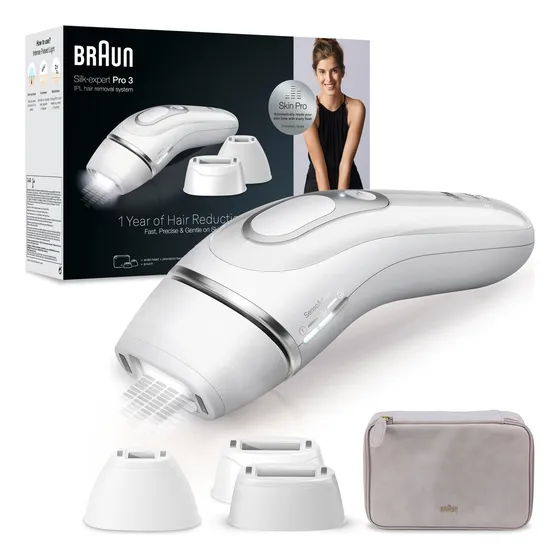 Depiladora Braun Ipl Silk-expert Pro 3 Depilacion Laser Color Blanco - Silver