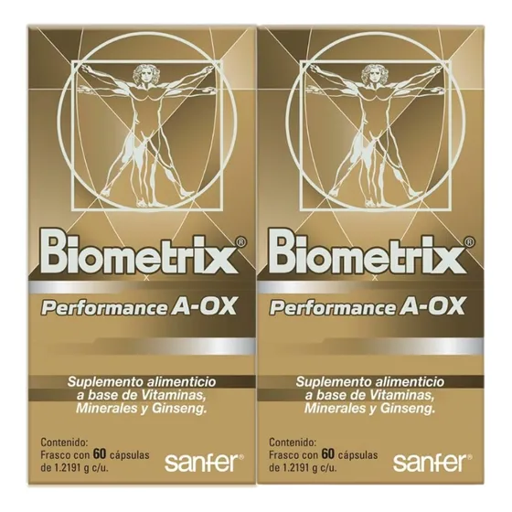 Duo Pack Biometrix Performance A-ox 120caps Con 1.2191g C/u Sabor N/a