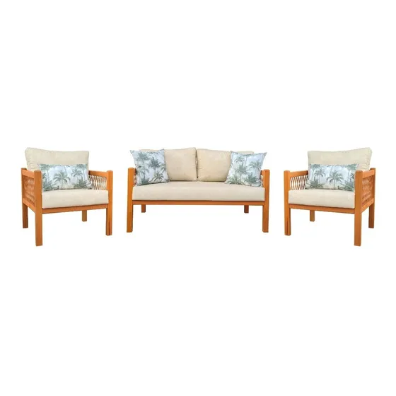 Jg Sofá 130cm +2 Polt Acquablock Corda Náutica Área Gourmet