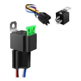 Relevador Relay + Socket + Porta Fusible Barra Led Auxiliar Relevador Relay + Socket + Porta Fusible Barra Led Auxiliar