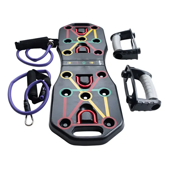 Tabla De Flexiones Plegable Push Up Gymgenius Con Bandas Negro