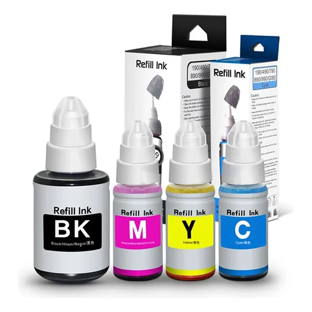 Kit Tinta Compatible Con Canon Gi190 Pixma G1100 G1110 G2100 Negro/cian/magenta/amarillo