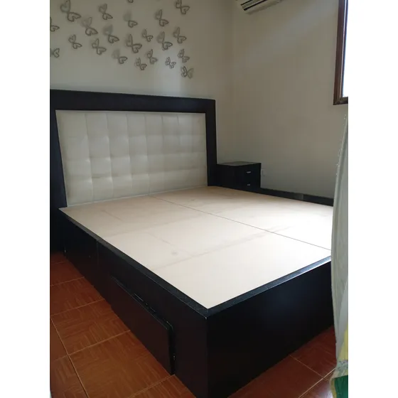 Juego Cuarto Moderno Mueble Cama Queen Dormitorio Gavetero