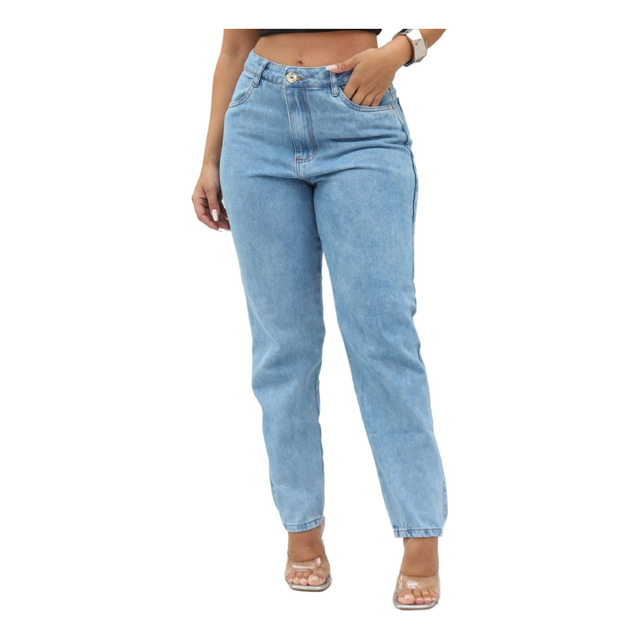 Calça Jeans Mon Cintura Alta Feminina Blogueira Premiun Calça Jeans Mon Cintura Alta Feminina Blogueira Premiun