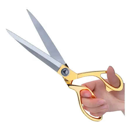 Tesoura Alfaiate Profissional Costura Tecido Aço Inox 24cm Dourado