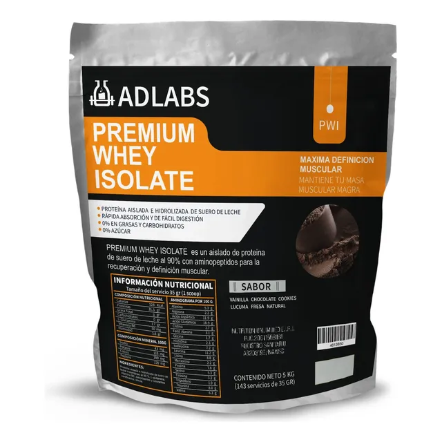 Premium Whey Isolate 5kg Proteina Aislada Suero Leche Adlabs