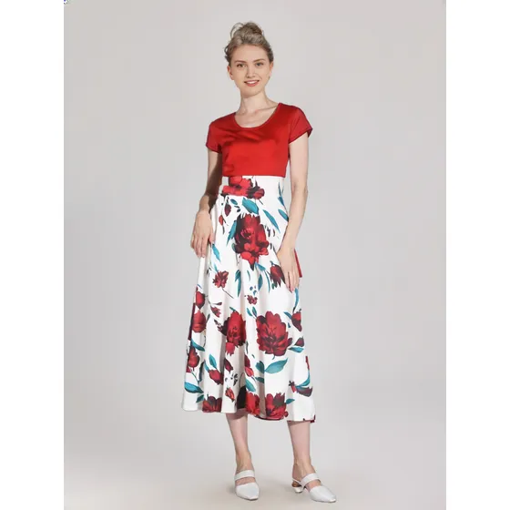 Maxi Vestido Sm Mujer Tobillo Seda Fría Casual