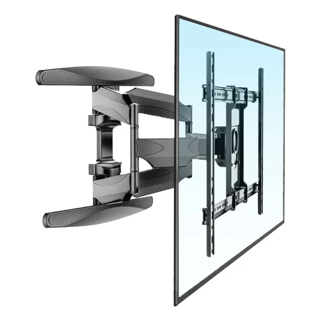 Soporte Doble Brazo Tv Pared 40 50 55 65 75 Pulgadas Emetres Color Negro